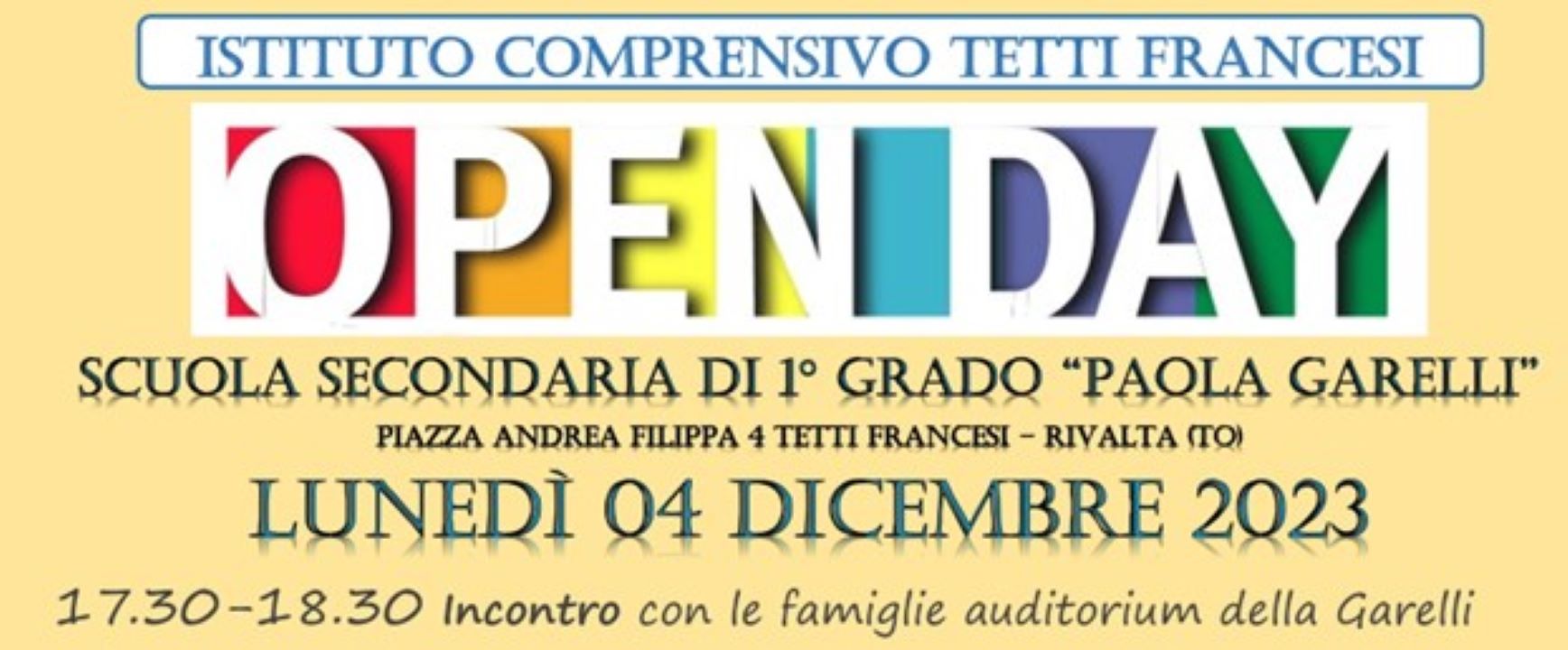 OPEN DAY GARELLI
